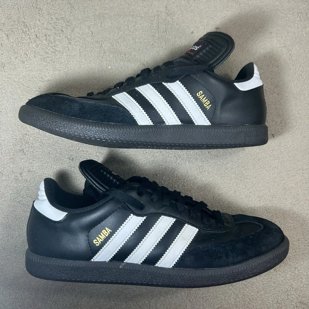 adidas Samba Adult White Black White Classic Leather Sneakers